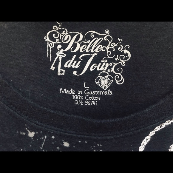 ⭐️Belle du Jour, Black/Hot Pink, T-Shirt, Size L⭐️ - Picture 5 of 10